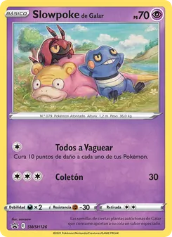 Carta Slowpoke de Galar de la expansión Cartas de promoción ESES, número SWSH126/307