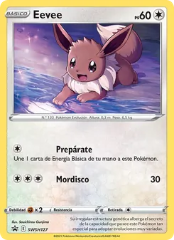 Carta Eevee de la expansión Cartas de promoción ESES, número SWSH127/307
