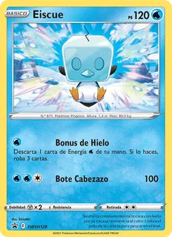 Carta Eiscue de la expansión Cartas de promoción ESES, número SWSH128/307