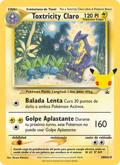 Carta Toxtricity Claro de la expansión Cartas de promoción ESES, número SWSH137/307