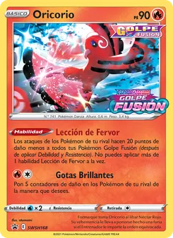 Carta Oricorio de la expansión Cartas de promoción ESES, número SWSH168/307
