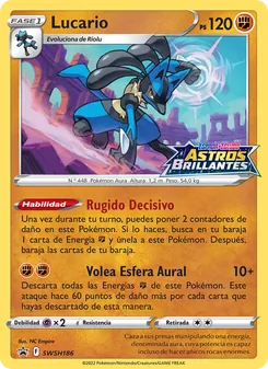 Carta Lucario de la expansión Cartas de promoción ESES, número SWSH186/307