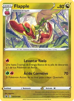 Carta Flapple de la expansión Cartas de promoción ESES, número SWSH189/307