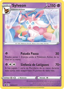 Carta Sylveon de la expansión Cartas de promoción ESES, número SWSH211/307