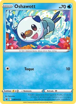 Carta Oshawott de la expansión Cartas de promoción ESES, número SWSH222/307