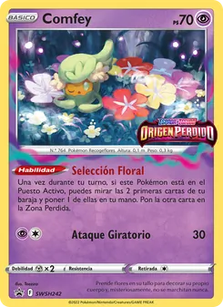 Carta Comfey de la expansión Cartas de promoción ESES, número SWSH242/307