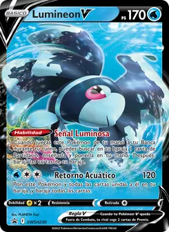 Carta Lumineon V de la expansión Cartas de promoción ESES, número SWSH250/307