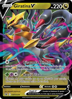 Carta Giratina V de la expansión Cartas de promoción ESES, número SWSH259/307