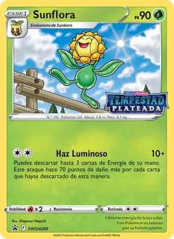 Carta Sunflora de la expansión Cartas de promoción ESES, número SWSH269/307