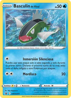 Carta Basculin de Hisui de la expansión Cartas de promoción ESES, número SWSH273/307