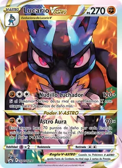Carta Lucario V-ASTRO de la expansión Cartas de promoción ESES, número SWSH291/307