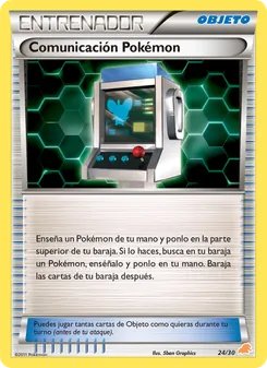 Kaart Pokémon Communication uit BW trainer Kit (Excadrill), nummer 24/30