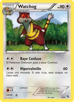 Carta Watchog de la expansión Kit de Entrenador XY (Pikachu Enmascarada), número 2/30