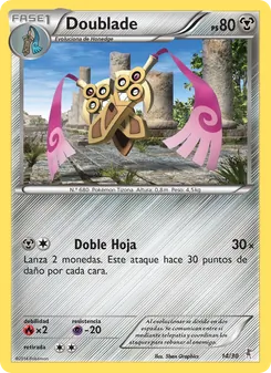 Carta Doublade de la expansión Kit de Entrenador XY (Bisharp), número 14/30