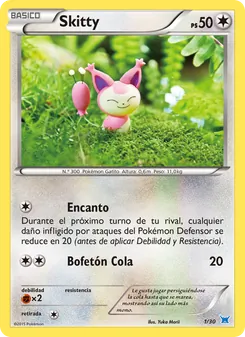 Carta Skitty de la expansión Kit de Entrenador XY (Latios), número 1/30