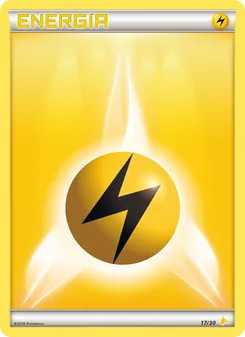 Carta Energía Rayo de la expansión Kit de Entrenador XY (Pikachu Enmascarada), número 17/30