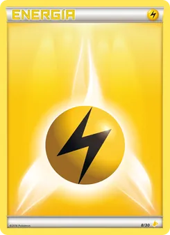 Carta Energía Rayo de la expansión Kit de Entrenador XY (Pikachu Enmascarada), número 8/30