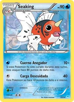 Carta Seaking de la expansión Kit de Entrenador XY (Suicune), número 25/30