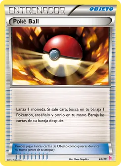 Carta Poké Ball de la expansión Kit de Entrenador XY (Pikachu Enmascarada), número 26/30