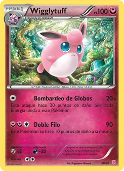 Carta Wigglytuff de la expansión Kit de Entrenador XY (Wigglytuff), número 30/30