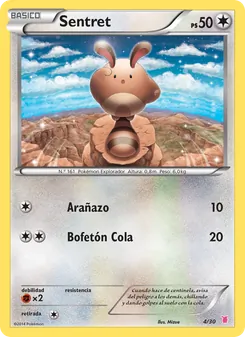 Carta Sentret de la expansión Kit de Entrenador XY (Wigglytuff), número 4/30