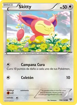 Carta Skitty de la expansión XY, número 104/146