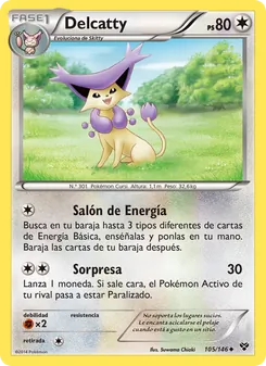 Carta Delcatty de la expansión XY, número 105/146
