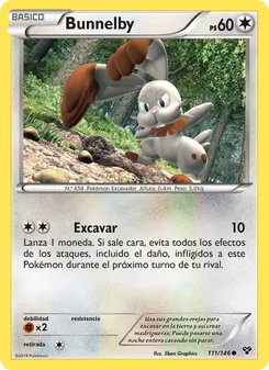 Carta Bunnelby de la expansión XY, número 111/146