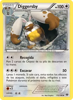 Carta Diggersby de la expansión XY, número 112/146