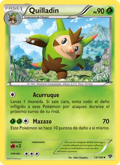 Carta Quilladin de la expansión XY, número 13/146