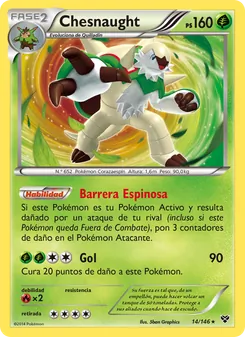 Carta Chesnaught de la expansión XY, número 14/146