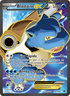 Carta Blastoise EX de la expansión XY, número 142/146