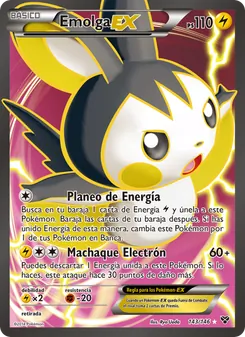 Carta Emolga EX de la expansión XY, número 143/146