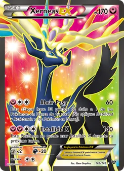 Carta Xerneas EX de la expansión XY, número 146/146