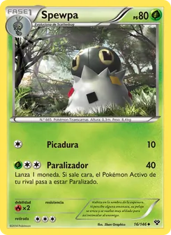 Carta Spewpa de la expansión XY, número 16/146