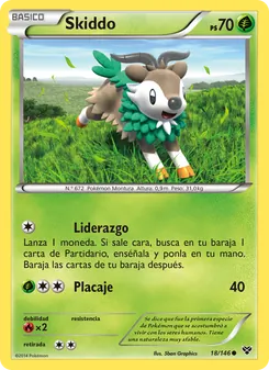 Carta Skiddo de la expansión XY, número 18/146