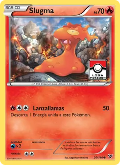 Carta Slugma de la expansión XY, número 20/146