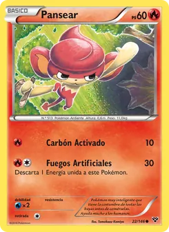 Carta Pansear de la expansión XY, número 22/146