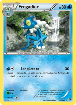 Carta Frogadier de la expansión XY, número 40/146