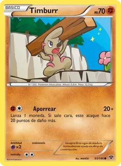 Carta Timburr de la expansión XY, número 65/146