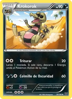 Carta Krokorok de la expansión XY, número 70/146