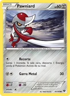 Carta Pawniard de la expansión XY, número 81/146