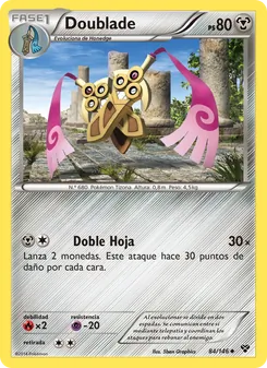 Carta Doublade de la expansión XY, número 84/146