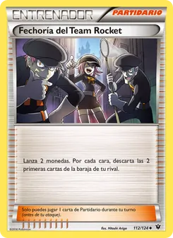 Carta Fechoría del Team Rocket de la expansión Destinos Enfrentados, número 112/124