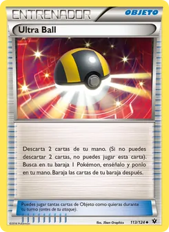 Carta Ultra Ball de la expansión Destinos Enfrentados, número 113/124