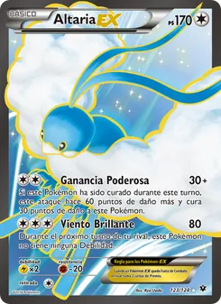 Carta Altaria EX de la expansión Destinos Enfrentados, número 123/124