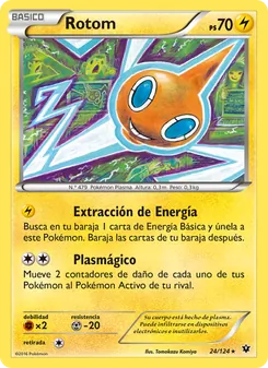 Carta Rotom de la expansión Destinos Enfrentados, número 24/124