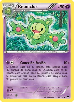 Carta Reuniclus de la expansión Destinos Enfrentados, número 35/124