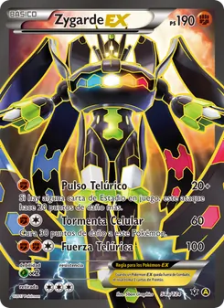 Carta Zygarde EX de la expansión Destinos Enfrentados, número 54a/124
