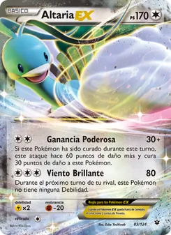 Carta Altaria EX de la expansión Destinos Enfrentados, número 83/124
